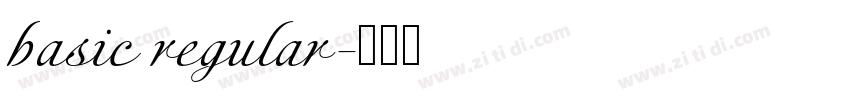 basic regular字体转换